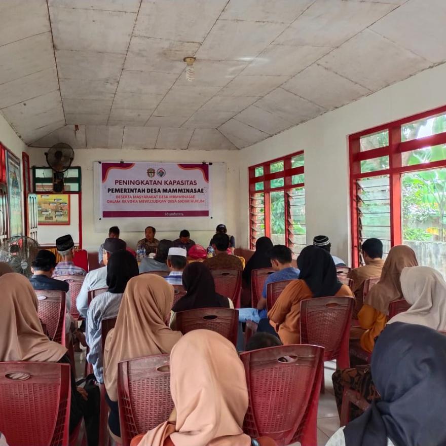 Pemerintah Desa Mamminasae Tingkatkan Kapasitas Aparat dan Masyarakat Menuju Desa Sadar Hukum